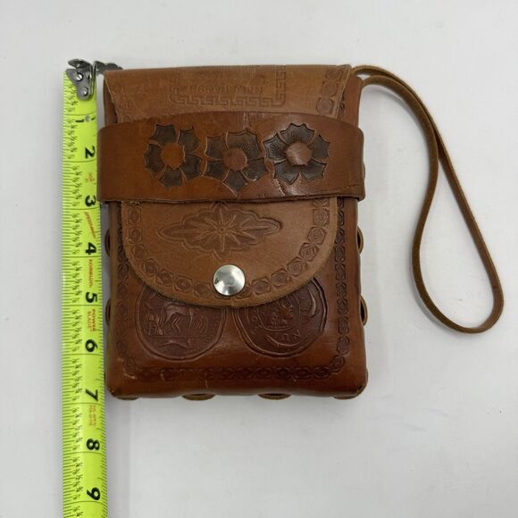 Vintage Leather Clutch Wristlet Large Belt Loop Western Boho - Picture 5 of 12